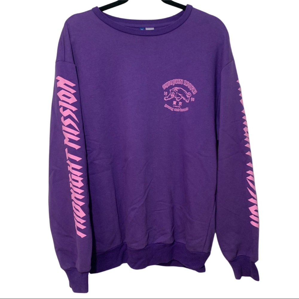 H&M SHINJUKU PURPLE CREWNECK SIZE: M